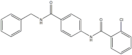 N-{4-[(benzylamino)carbonyl]phenyl}-2-chlorobenzamide Struktur