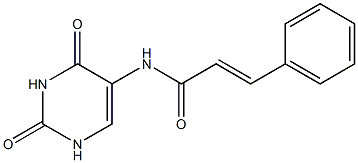 N-(2,4-dioxo-1,2,3,4-tetrahydro-5-pyrimidinyl)-3-phenylacrylamide,,结构式