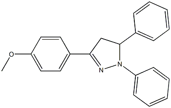 4-(1,5-diphenyl-4,5-dihydro-1H-pyrazol-3-yl)phenyl methyl ether 化学構造式