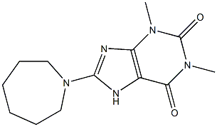 8-(1-azepanyl)-1,3-dimethyl-3,7-dihydro-1H-purine-2,6-dione 结构式