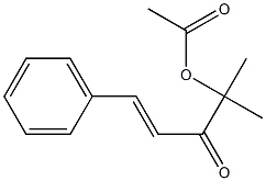 1,1-dimethyl-2-oxo-4-phenyl-3-butenyl acetate Structure