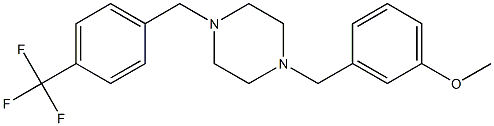 methyl 3-({4-[4-(trifluoromethyl)benzyl]-1-piperazinyl}methyl)phenyl ether,,结构式