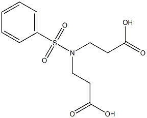 N-(2-carboxyethyl)-N-(phenylsulfonyl)-beta-alanine 化学構造式