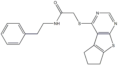  2-(6,7-dihydro-5H-cyclopenta[4,5]thieno[2,3-d]pyrimidin-4-ylsulfanyl)-N-(2-phenylethyl)acetamide