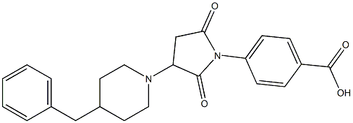 4-[3-(4-benzyl-1-piperidinyl)-2,5-dioxo-1-pyrrolidinyl]benzoic acid