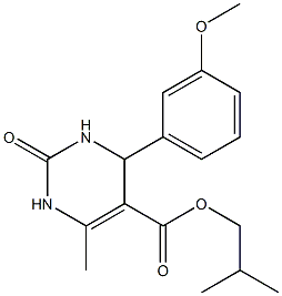 isobutyl 4-(3-methoxyphenyl)-6-methyl-2-oxo-1,2,3,4-tetrahydro-5-pyrimidinecarboxylate Structure