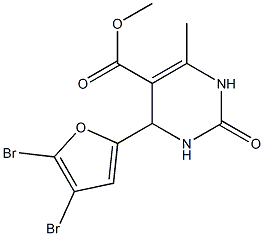 methyl 4-(4,5-dibromo-2-furyl)-6-methyl-2-oxo-1,2,3,4-tetrahydro-5-pyrimidinecarboxylate Structure