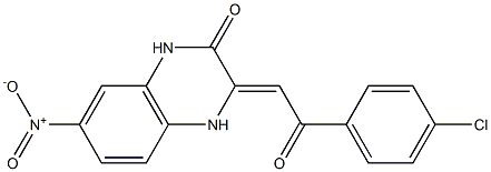 3-[2-(4-chlorophenyl)-2-oxoethylidene]-7-nitro-3,4-dihydro-2(1H)-quinoxalinone Structure