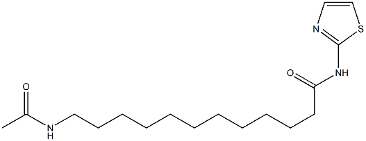 12-(acetylamino)-N-(1,3-thiazol-2-yl)dodecanamide Struktur