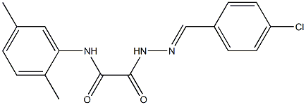 2-[2-(4-chlorobenzylidene)hydrazino]-N-(2,5-dimethylphenyl)-2-oxoacetamide Structure