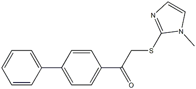 1-[1,1'-biphenyl]-4-yl-2-[(1-methyl-1H-imidazol-2-yl)sulfanyl]ethanone,,结构式