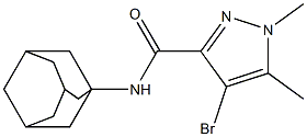 N-(1-adamantyl)-4-bromo-1,5-dimethyl-1H-pyrazole-3-carboxamide,,结构式