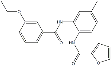 N-{2-[(3-ethoxybenzoyl)amino]-4-methylphenyl}-2-furamide Struktur