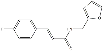 3-(4-fluorophenyl)-N-(2-furylmethyl)acrylamide 结构式