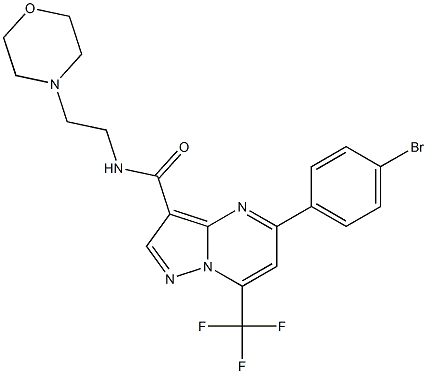 5-(4-bromophenyl)-N-[2-(4-morpholinyl)ethyl]-7-(trifluoromethyl)pyrazolo[1,5-a]pyrimidine-3-carboxamide Structure