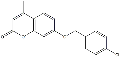 7-[(4-chlorobenzyl)oxy]-4-methyl-2H-chromen-2-one 结构式
