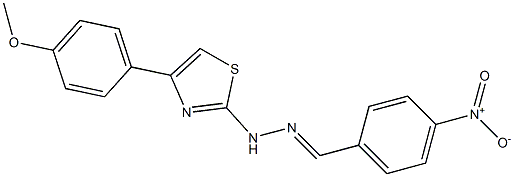 4-nitrobenzaldehyde [4-(4-methoxyphenyl)-1,3-thiazol-2-yl]hydrazone Structure