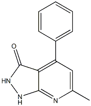 6-methyl-4-phenyl-1,2-dihydro-3H-pyrazolo[3,4-b]pyridin-3-one Struktur