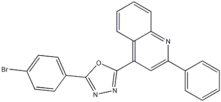 4-[5-(4-bromophenyl)-1,3,4-oxadiazol-2-yl]-2-phenylquinoline Structure