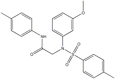 2-{3-methoxy[(4-methylphenyl)sulfonyl]anilino}-N-(4-methylphenyl)acetamide,,结构式