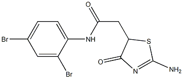 2-(2-amino-4-oxo-4,5-dihydro-1,3-thiazol-5-yl)-N-(2,4-dibromophenyl)acetamide