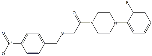 1-(2-fluorophenyl)-4-[({4-nitrobenzyl}sulfanyl)acetyl]piperazine Structure