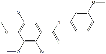 2-bromo-3,4,5-trimethoxy-N-(3-methoxyphenyl)benzamide,,结构式