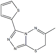 6-methyl-3-(2-thienyl)-7H-[1,2,4]triazolo[3,4-b][1,3,4]thiadiazine Struktur