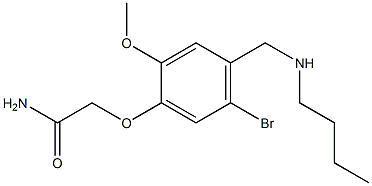 2-{5-bromo-4-[(butylamino)methyl]-2-methoxyphenoxy}acetamide Structure