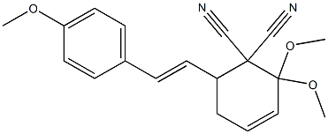 2,2-dimethoxy-6-[2-(4-methoxyphenyl)vinyl]-3-cyclohexene-1,1-dicarbonitrile