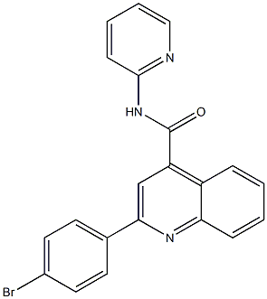 2-(4-bromophenyl)-N-(2-pyridinyl)-4-quinolinecarboxamide Structure