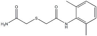 2-[(2-amino-2-oxoethyl)sulfanyl]-N-(2,6-dimethylphenyl)acetamide 化学構造式