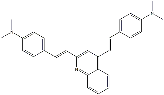 4-[2-(2-{2-[4-(dimethylamino)phenyl]vinyl}-4-quinolinyl)vinyl]-N,N-dimethylaniline Structure