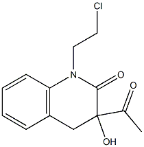 3-acetyl-1-(2-chloroethyl)-3-hydroxy-3,4-dihydro-2(1H)-quinolinone Structure