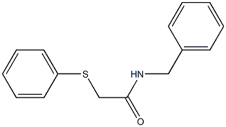 N-ベンジル-2-(フェニルチオ)アセトアミド 化学構造式