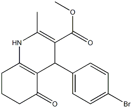 methyl 4-(4-bromophenyl)-2-methyl-5-oxo-1,4,5,6,7,8-hexahydro-3-quinolinecarboxylate,,结构式