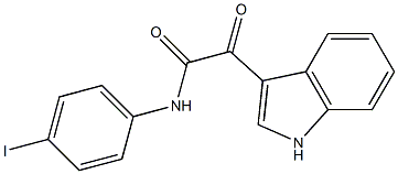 2-(1H-indol-3-yl)-N-(4-iodophenyl)-2-oxoacetamide,,结构式