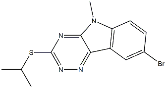 8-bromo-5-methyl-5H-[1,2,4]triazino[5,6-b]indol-3-yl isopropyl sulfide Structure