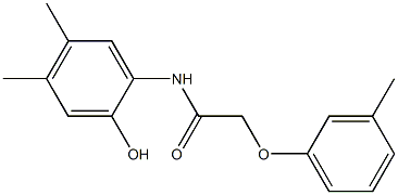 N-(2-hydroxy-4,5-dimethylphenyl)-2-(3-methylphenoxy)acetamide Structure