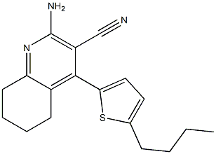 2-amino-4-(5-butyl-2-thienyl)-5,6,7,8-tetrahydro-3-quinolinecarbonitrile 结构式