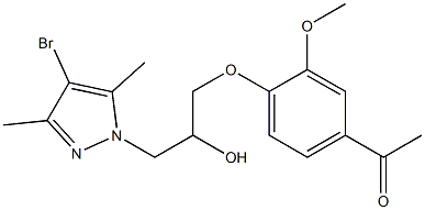 1-{4-[3-(4-bromo-3,5-dimethyl-1H-pyrazol-1-yl)-2-hydroxypropoxy]-3-methoxyphenyl}ethanone