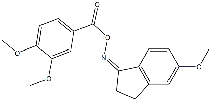 5-methoxy-1-indanone O-(3,4-dimethoxybenzoyl)oxime Structure