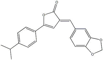 3-(1,3-benzodioxol-5-ylmethylene)-5-(4-isopropylphenyl)-2(3H)-furanone Structure