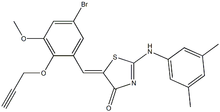 5-[5-bromo-3-methoxy-2-(2-propynyloxy)benzylidene]-2-(3,5-dimethylanilino)-1,3-thiazol-4(5H)-one