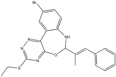 10-bromo-3-(ethylsulfanyl)-6-(1-methyl-2-phenylvinyl)-6,7-dihydro[1,2,4]triazino[5,6-d][3,1]benzoxazepine