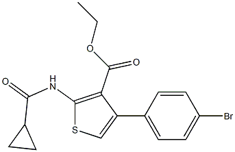  ethyl 4-(4-bromophenyl)-2-[(cyclopropylcarbonyl)amino]-3-thiophenecarboxylate