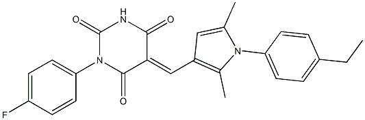 5-{[1-(4-ethylphenyl)-2,5-dimethyl-1H-pyrrol-3-yl]methylene}-1-(4-fluorophenyl)-2,4,6(1H,3H,5H)-pyrimidinetrione