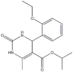 isopropyl 4-(2-ethoxyphenyl)-6-methyl-2-oxo-1,2,3,4-tetrahydro-5-pyrimidinecarboxylate 化学構造式