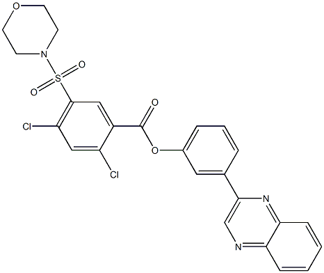 3-(2-quinoxalinyl)phenyl 2,4-dichloro-5-(4-morpholinylsulfonyl)benzoate