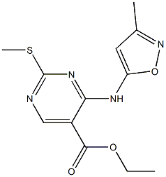 ethyl 4-[(3-methyl-5-isoxazolyl)amino]-2-(methylsulfanyl)-5-pyrimidinecarboxylate 化学構造式